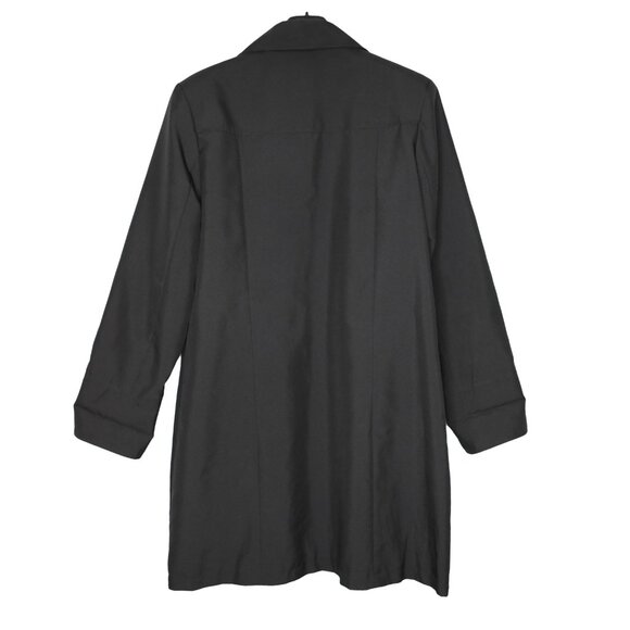 Luba Limited Edition Black Overcoat Fall Jacket Button Up Lined Plus 16 - Picture 4 of 11